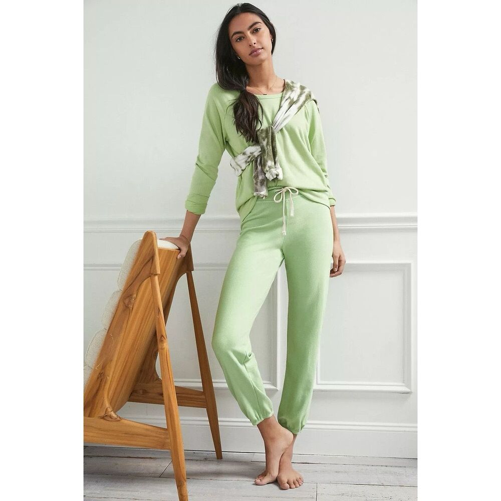 Anthropologie Sundry Classic Fleece‎ Jogger Green Size XS